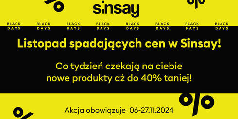 LISTOPAD SPADAJĄCYCH CEN W SINSAY