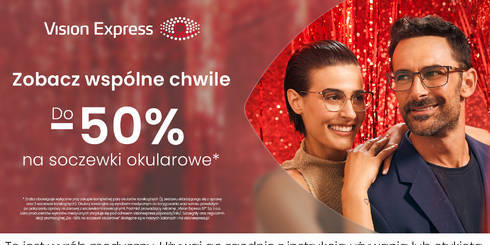 Do 50% zniżki na soczewki okularowe w Vision Express