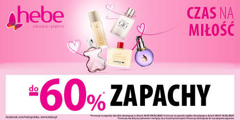 Promocja do -60% na wybrane zapachy w Hebe