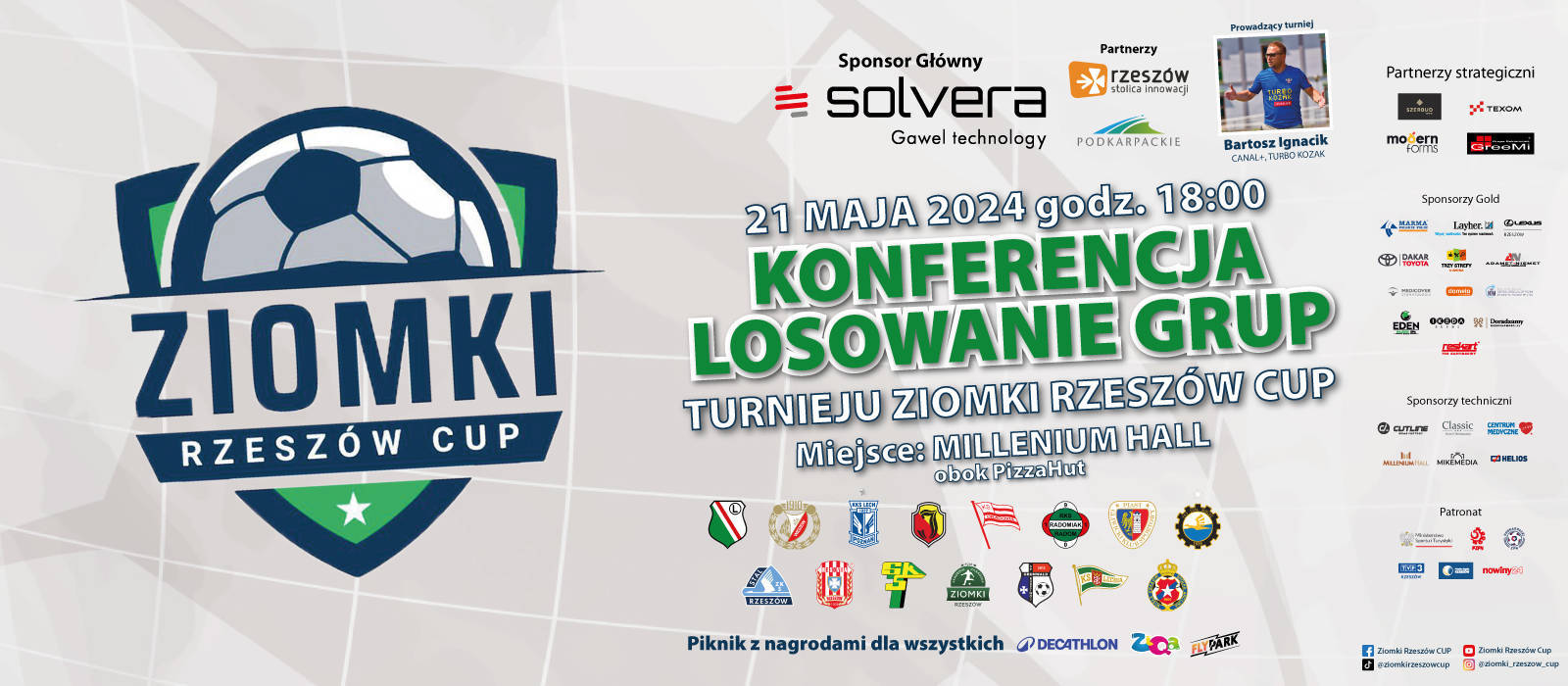 Konferencja prasowa i losowanie grup do ogólnopolskiego turnieju piłkarskiego chłopców Ziomki Rzeszów Cup - 1