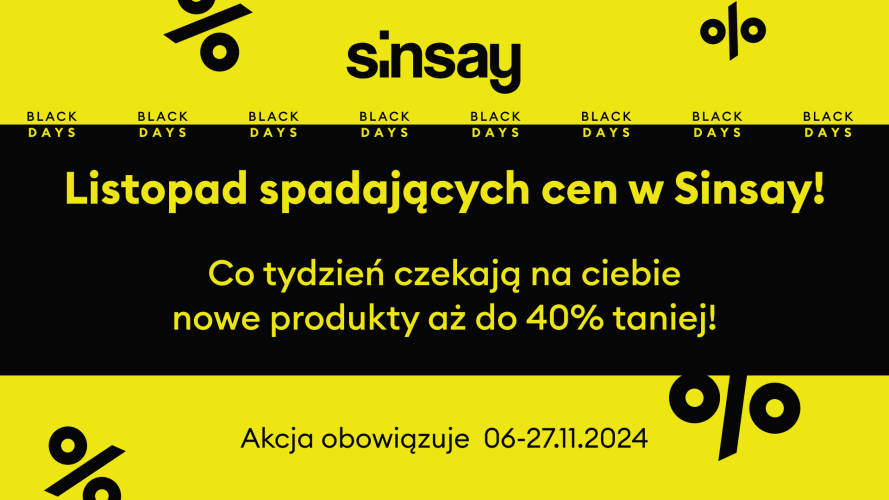 LISTOPAD SPADAJĄCYCH CEN W SINSAY - 1