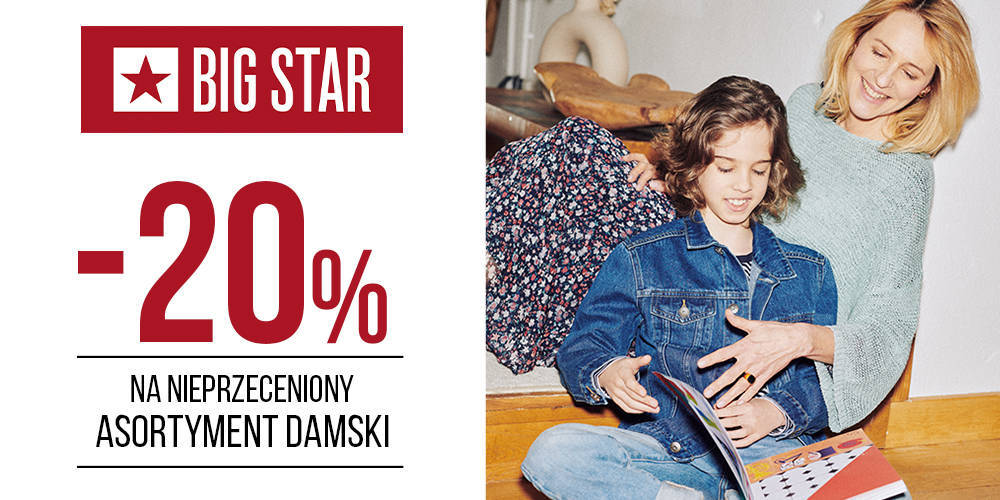 20% zniżki na CAŁY nieprzeceniony asortyment damski w BIG STAR - 1