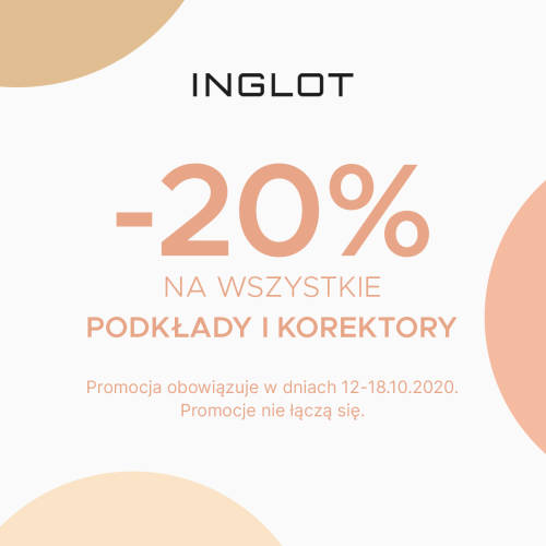 -20% na wszystkie podkłady i korektory w INGLOT - 1