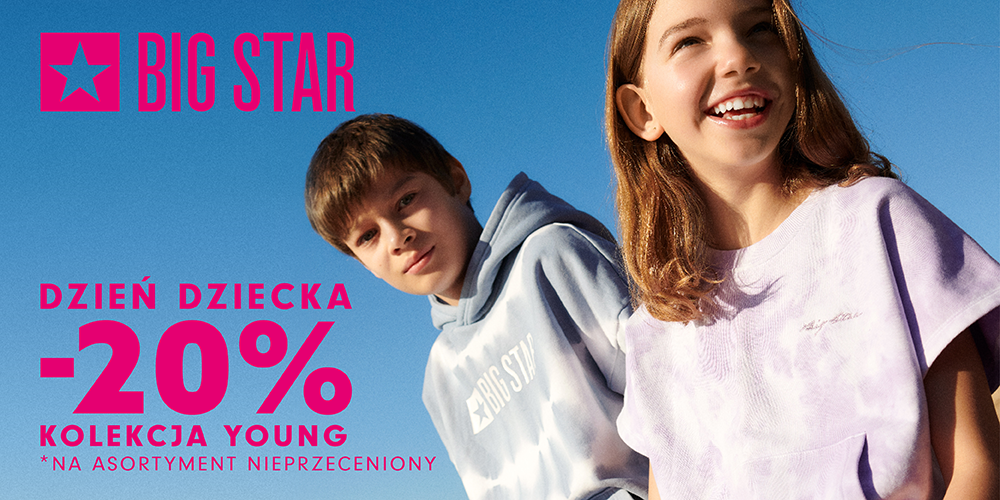 DZIEŃ DZIECKA -20% na nieprzeceniony asortyment z kolekcji Young w BIG STAR!  - 1