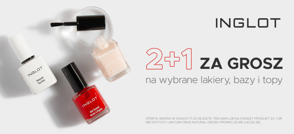 Promocja 2+1 na wybrane lakiery, bazy oraz topy w INGLOT - 1