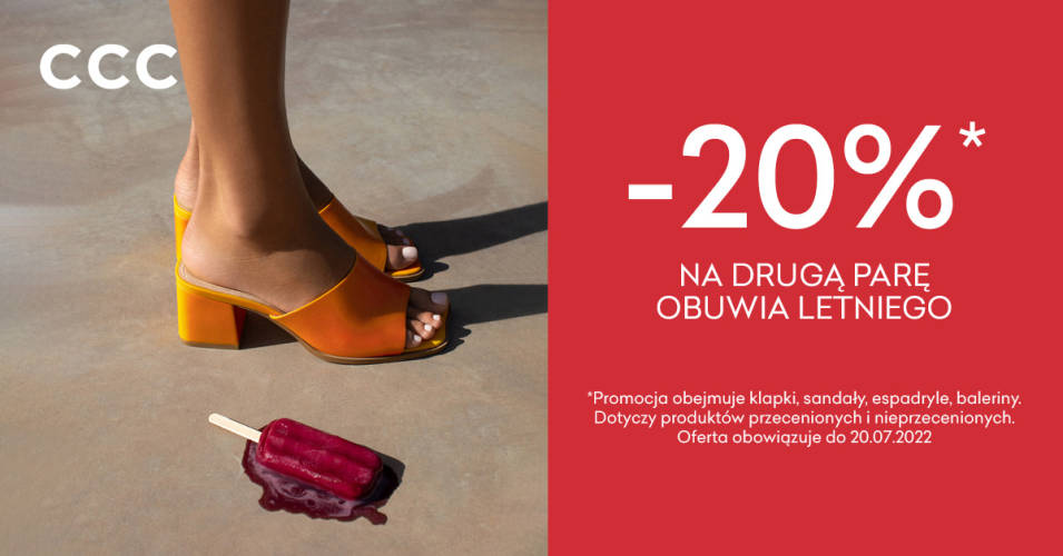 -20% na drugą parę obuwia w CCC - 1