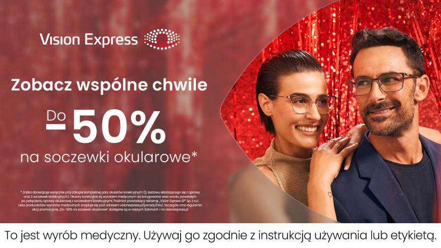 Do 50% zniżki na soczewki okularowe w Vision Express - 1