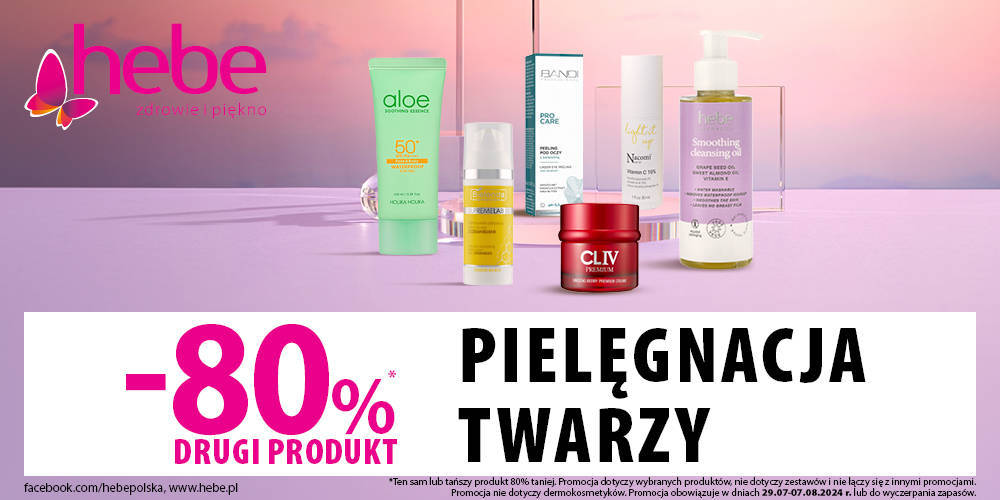 Pielęgnacja twarzy -80% na drugi produkt - hebe - 1