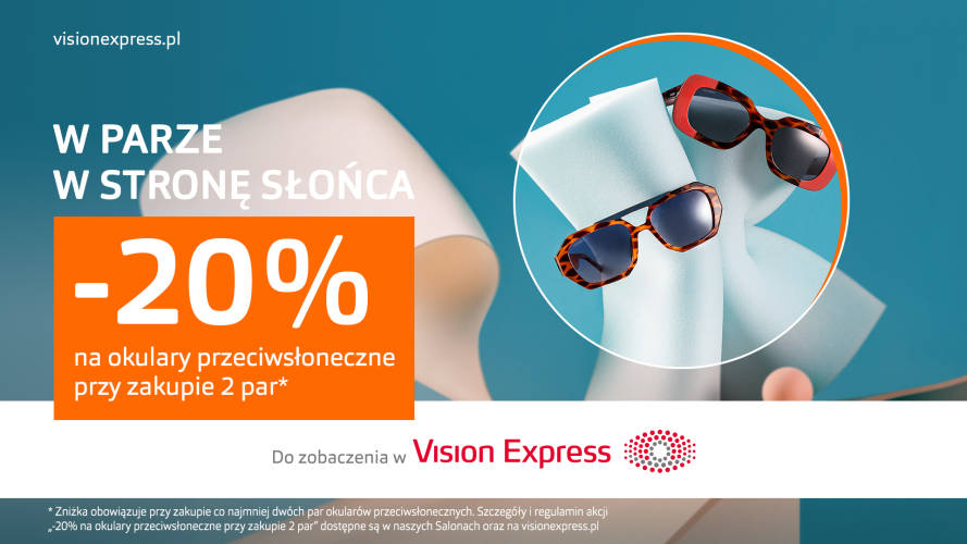 20% rabatu na okulary przeciwsłoneczne w Vision Express - 1