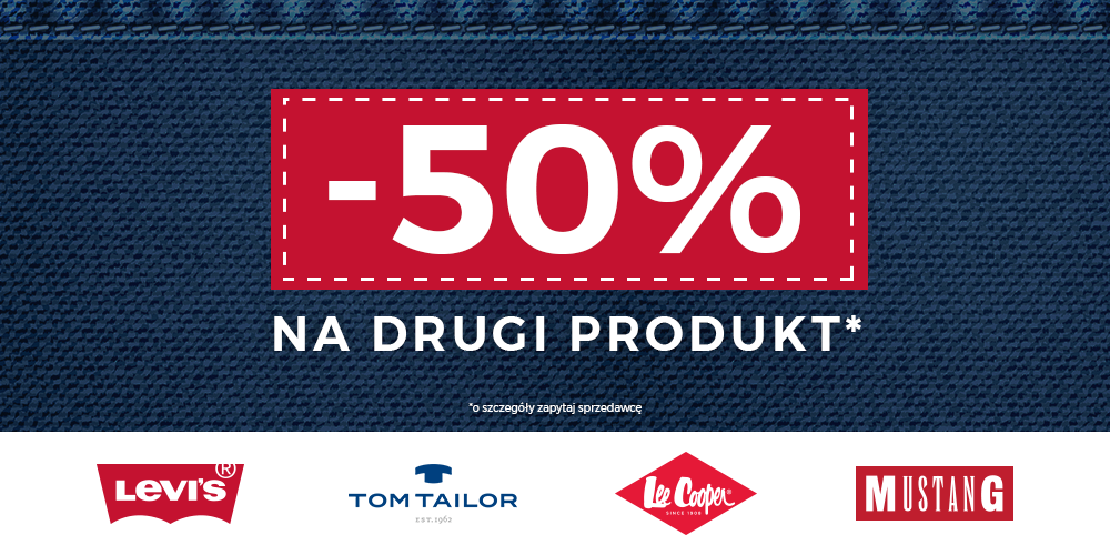 LEVI'S, MUSTANG, LEE COOPER, TOM TAILOR Urodzinowa Akcja Rabatowa Millenium Hall - 1