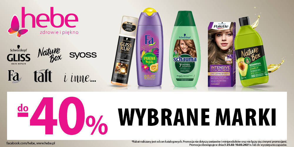 WYBRANE MARKI DO -40% w HEBE - 1