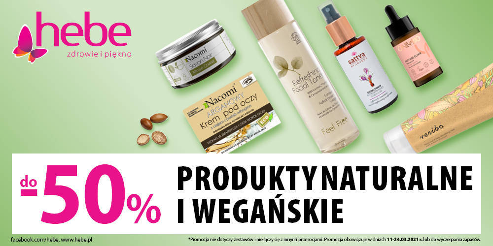 PRODUKTY NATURALNE I WEGAŃSKIE DO -50% w HEBE - 1