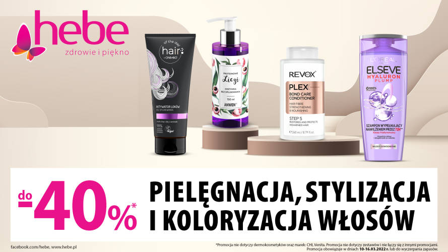 PIELĘGNACJA, STYLIZACJA I KOLORYZACJA WŁOSÓW DO -40%  - 1