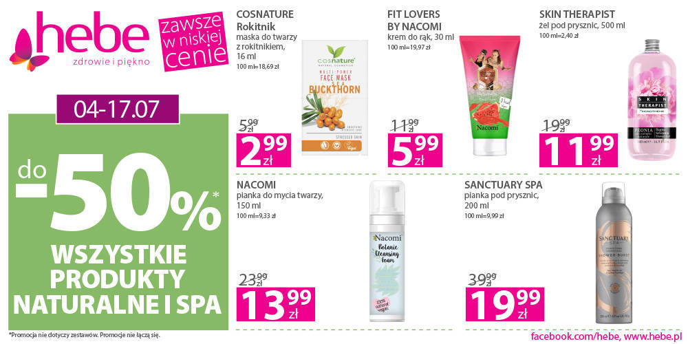 WSZYSTKIE PRODUKTY NATURALNE I SPA do -50%  - 1