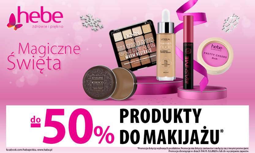  PRODUKTY DO MAKIJAŻU DO – 50% w Hebe - 1