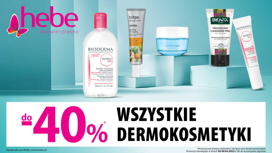 WSZYSTKIE DERMOKOSMETYKI DO -40% w HEBE - 1